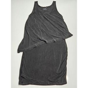 DKNY Jeans Black Sleeveless Dress Layered Ruffle Detail S Small‎
